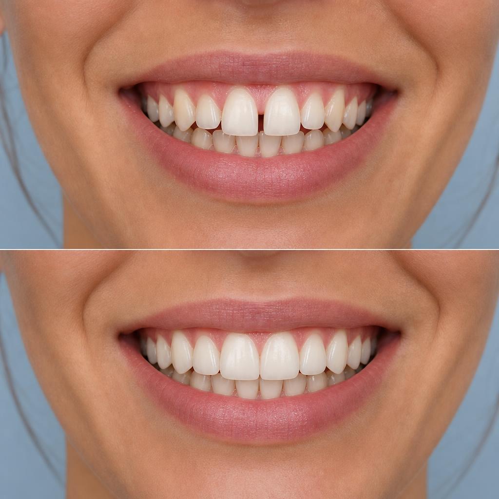 Before and after Invisalign smile transformation